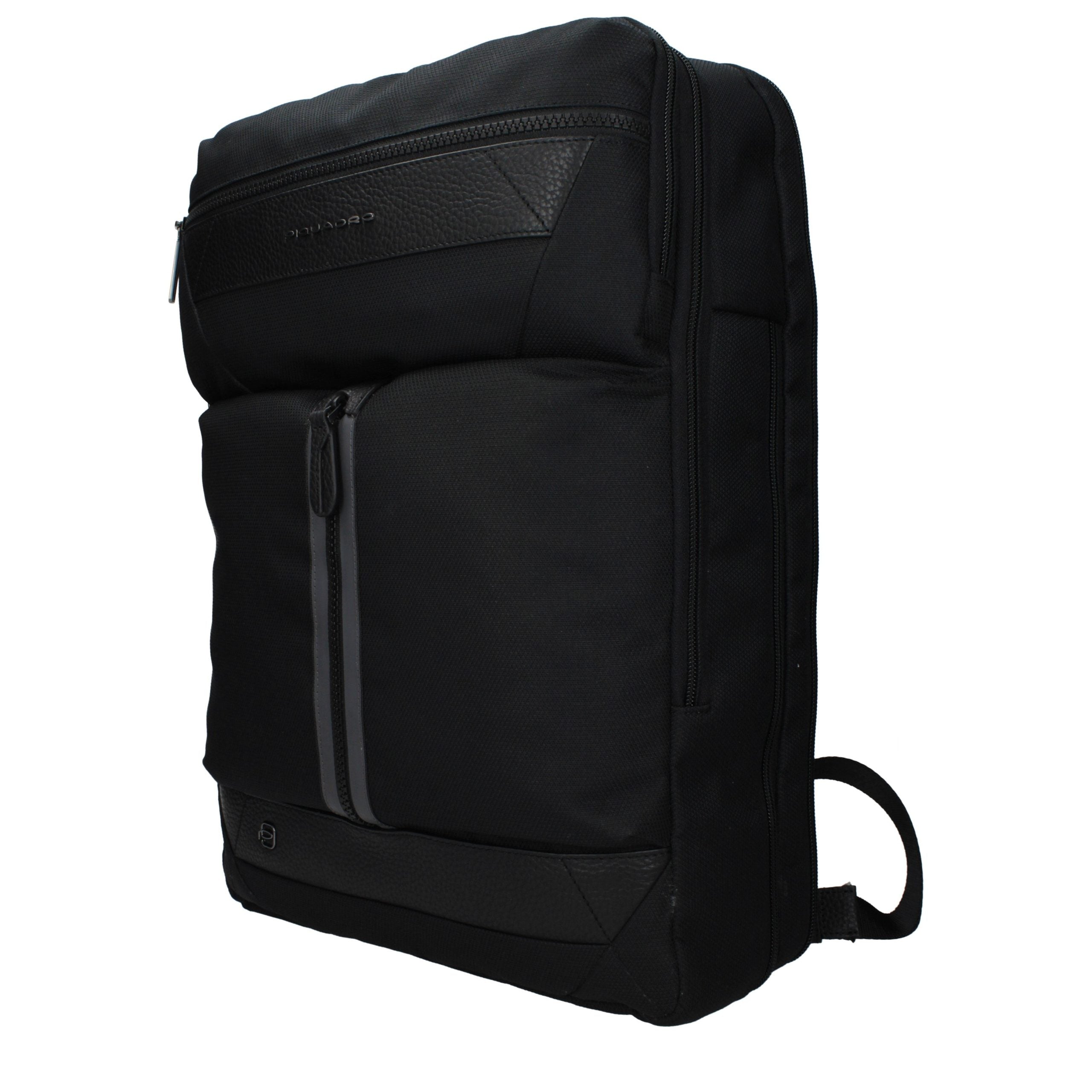 Schwarzer Rucksack aus Synthetik mit verstellbaren Trägern