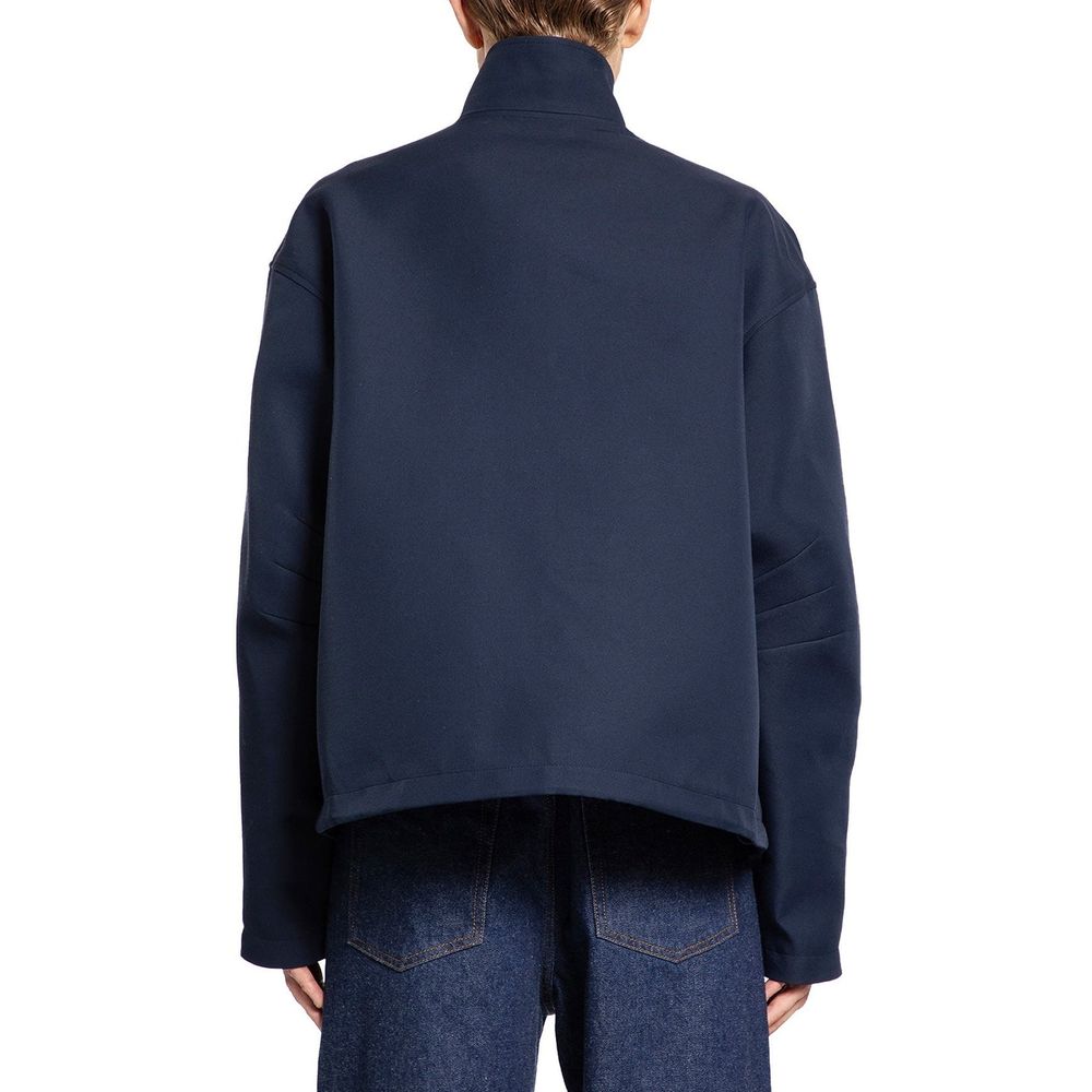Gucci Blaue Marabu-Jacke in voller Länge