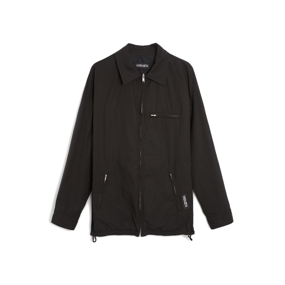 Kenzo Black Cotton Full-Length Jacket