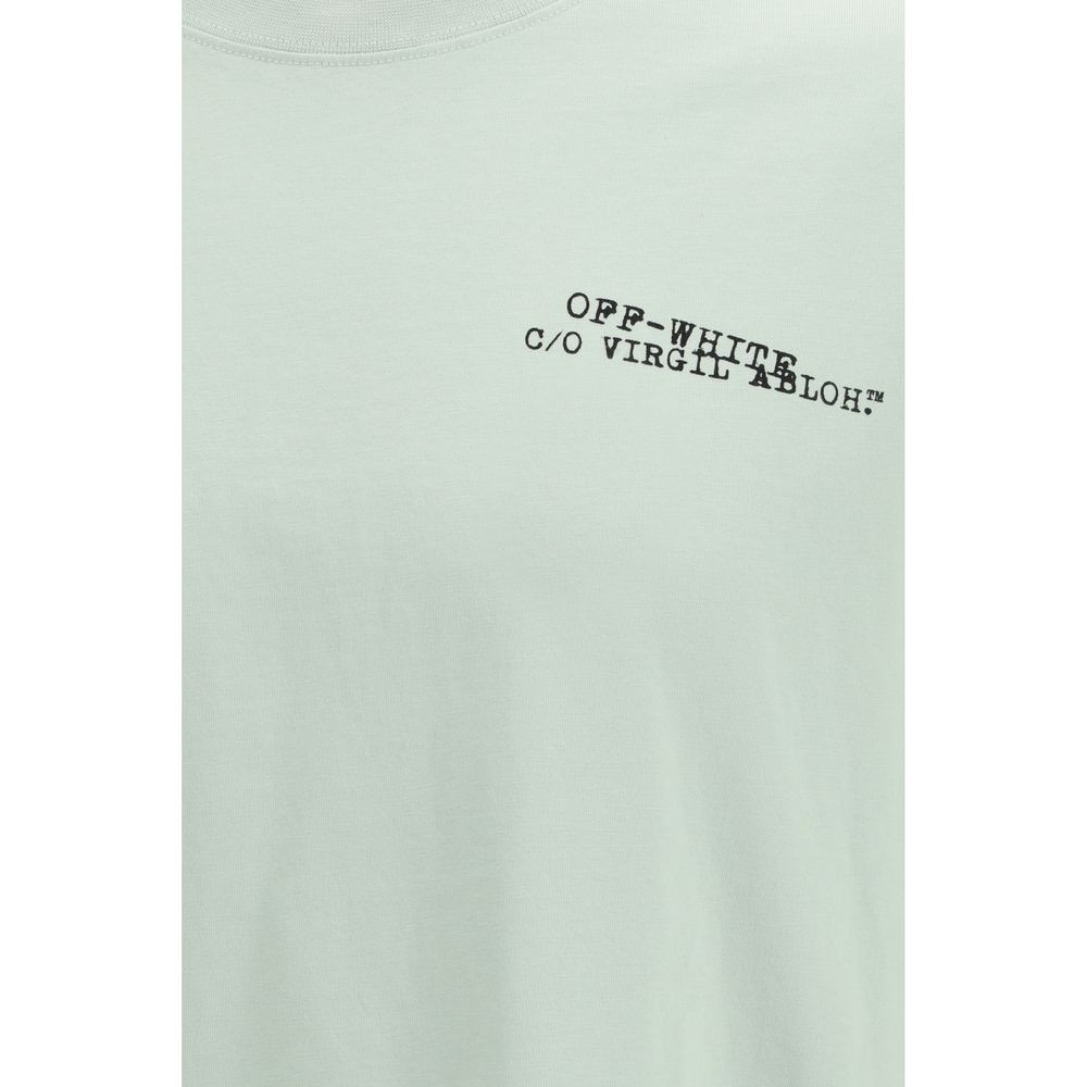 Off-White Cotton T-Shirt with Arrow Print