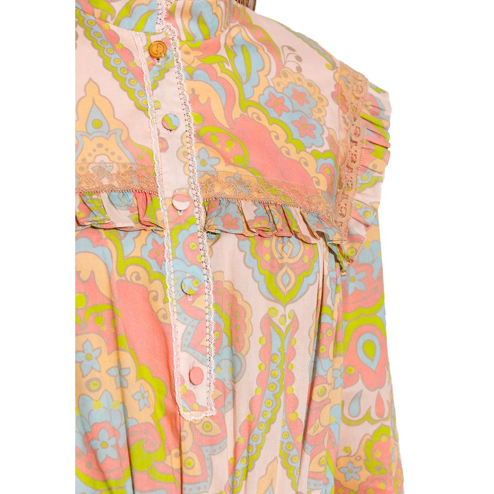 Robe décontractée en coton multicolore Gucci