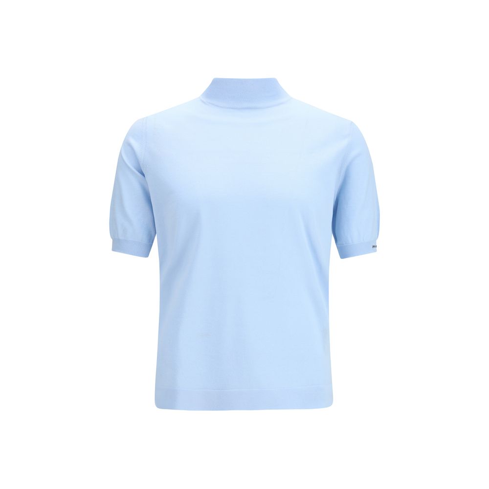 Blaues Slim-Fit-Sweatshirt aus Baumwolle