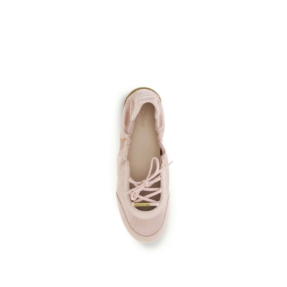 Multicolor Leather Ballet Flats with Logo Detail
