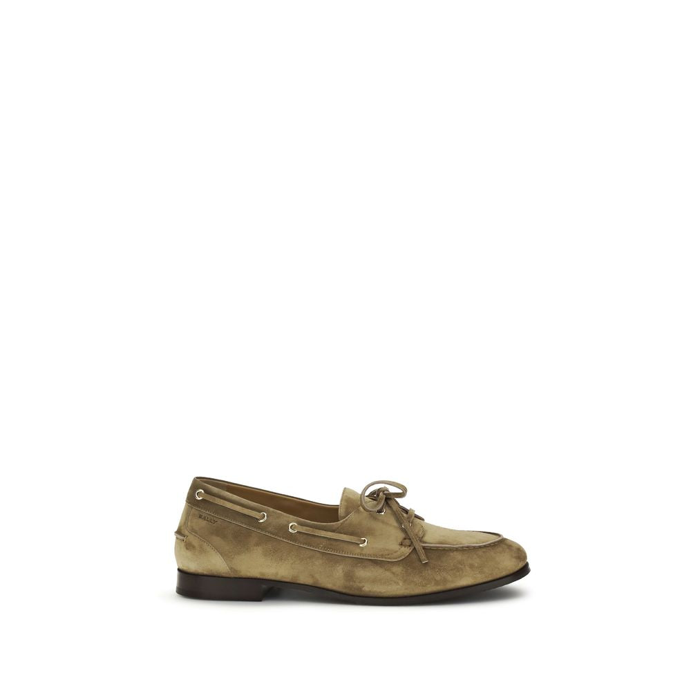 Ebony Leather Slip-On Loafers with Stitched Detailing