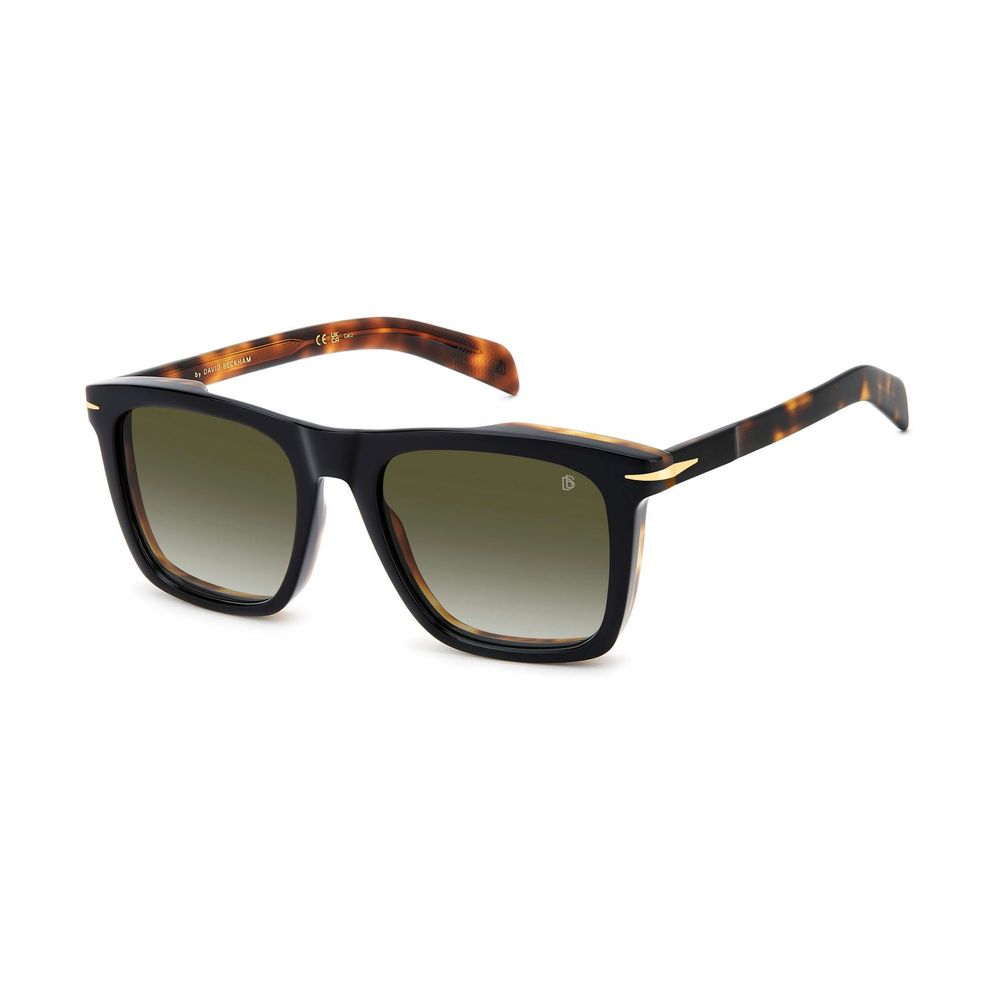 Schwarze Kunststoffsonnenbrille mit grünen Verlaufsgläsern
