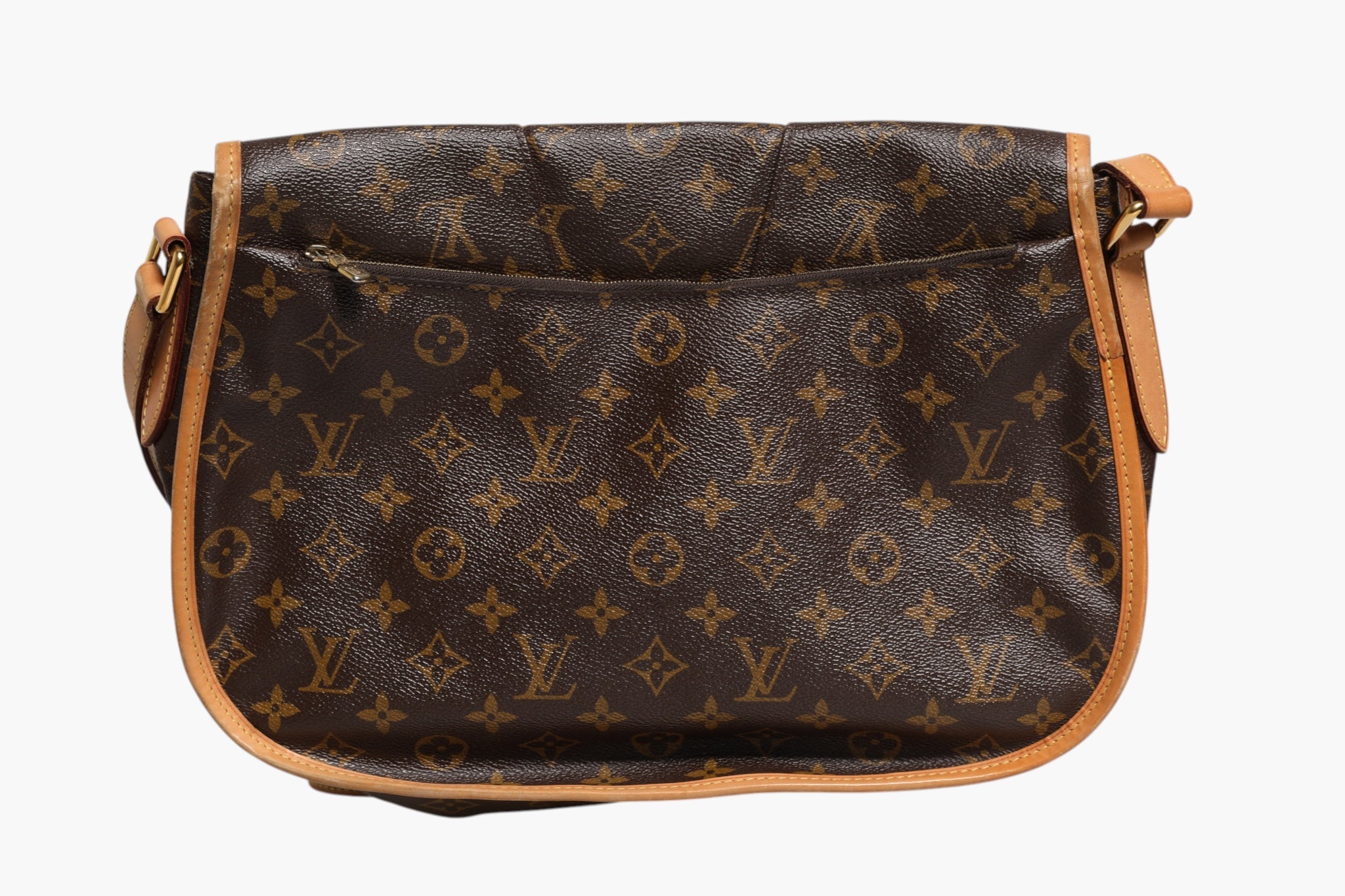 Handtasche Menilmontant aus braunem Leder Monogram Canvas