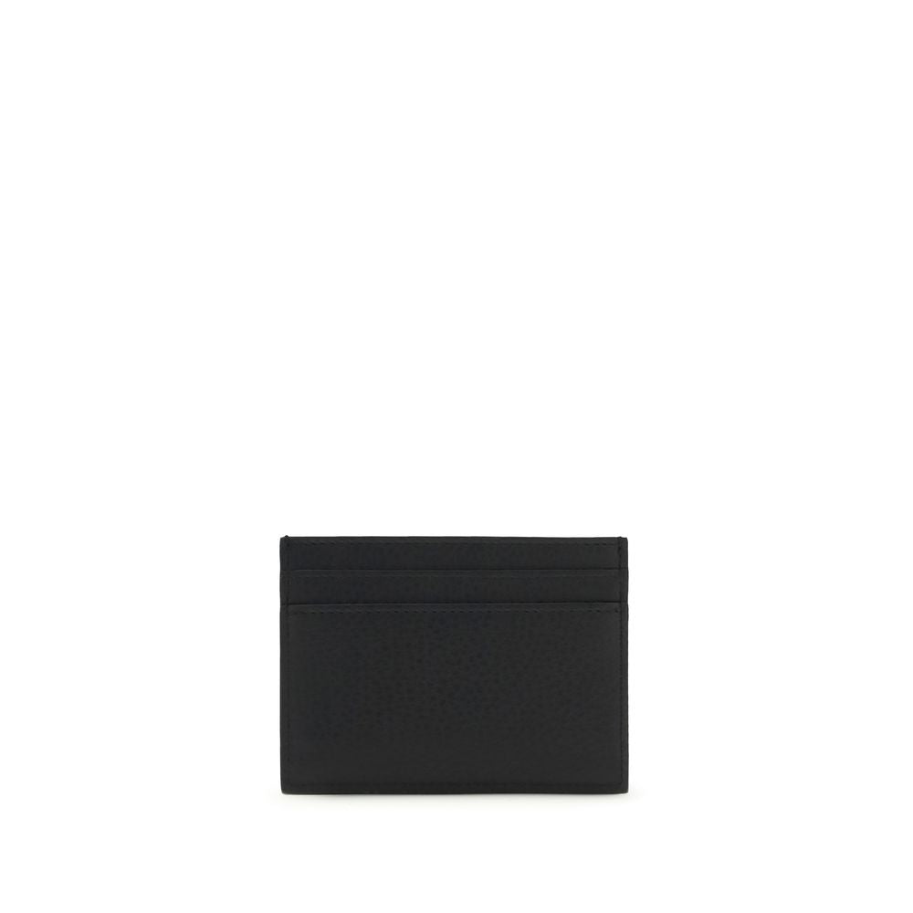 Schwarzes Lederportemonnaie mit Cassandre-Logo von Saint Laurent