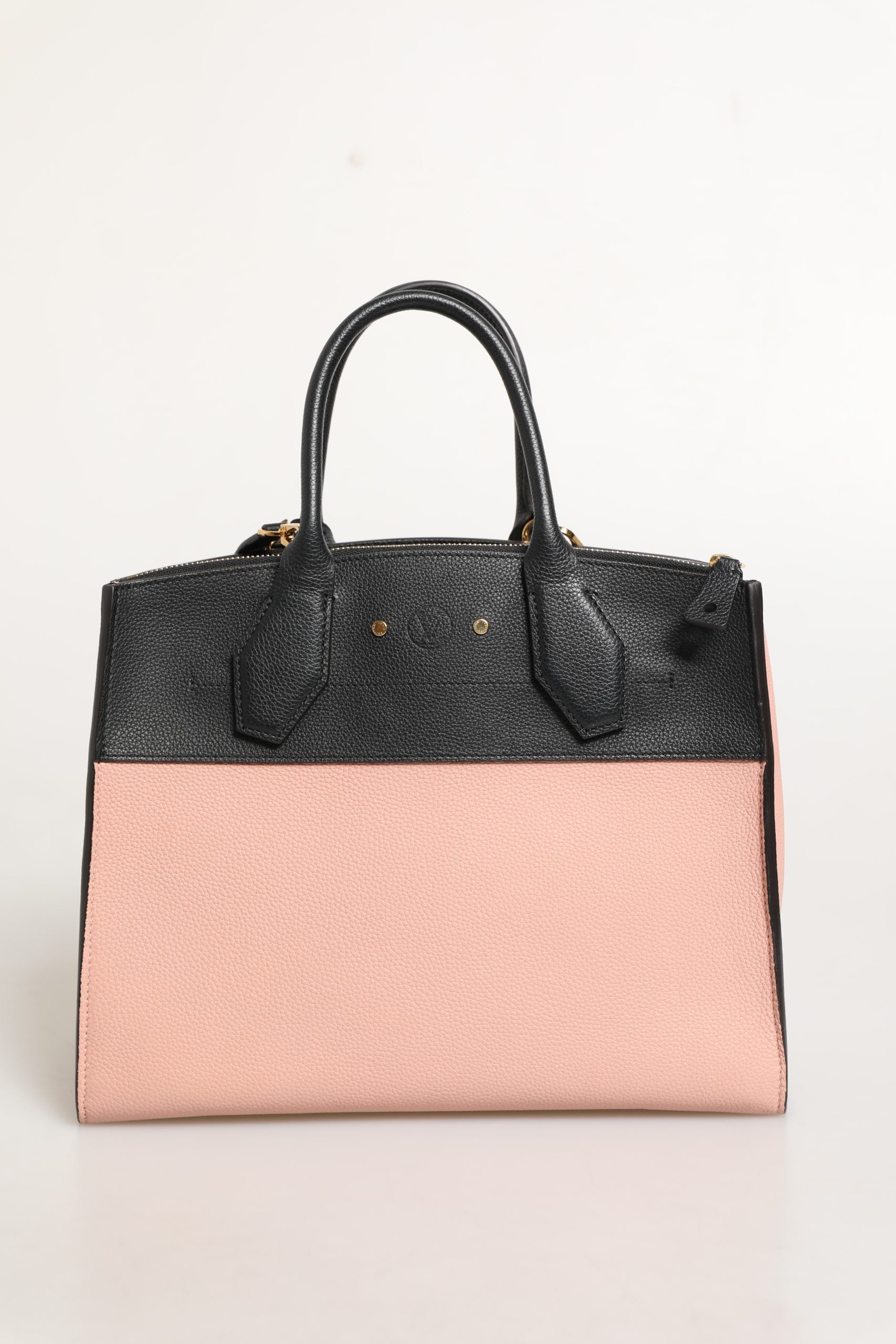 Louis Vuitton Pink and Black Leather City Steamer Leather Handbag