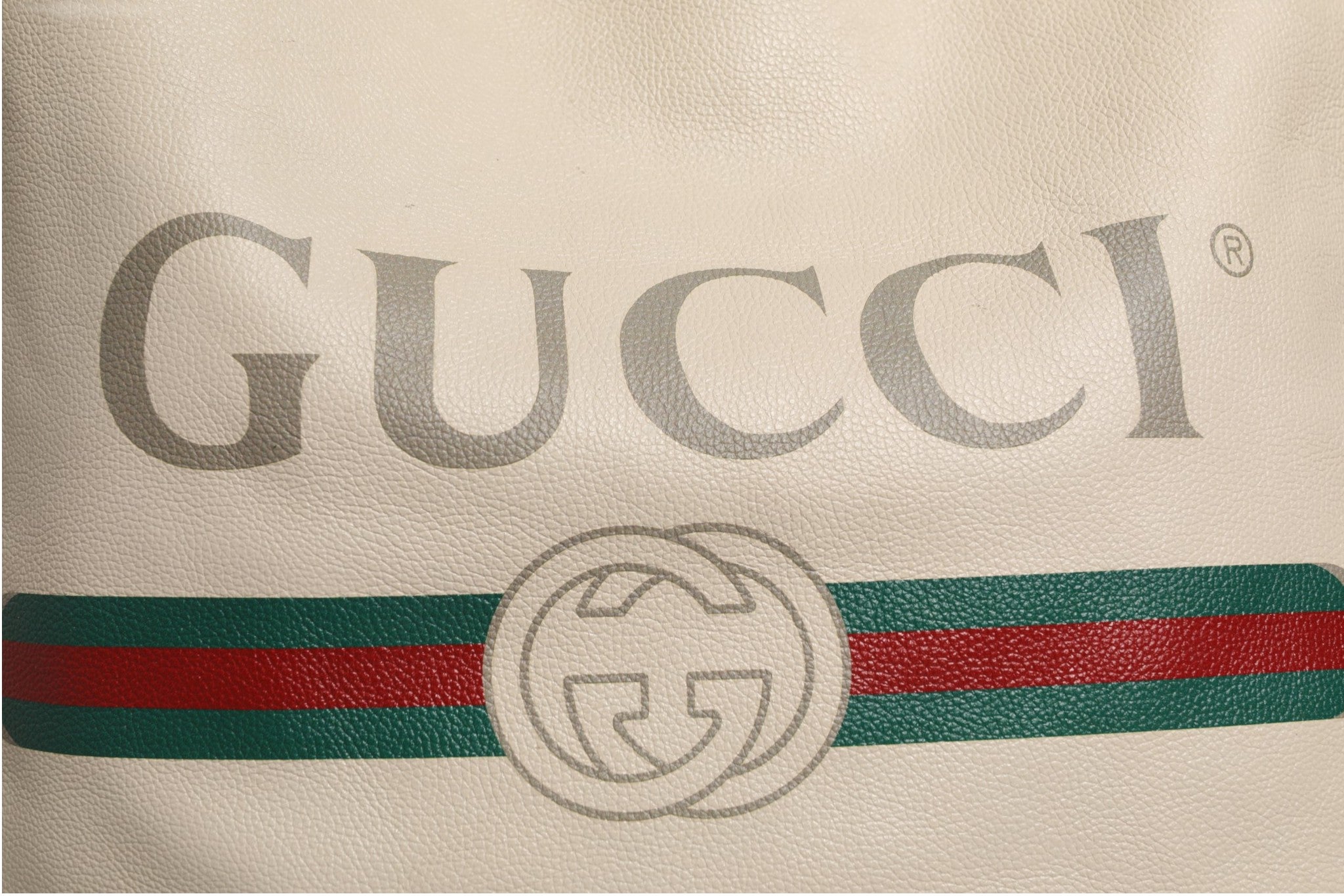 Beige Tragetasche mit weißem Web-Sherry-Logodruck