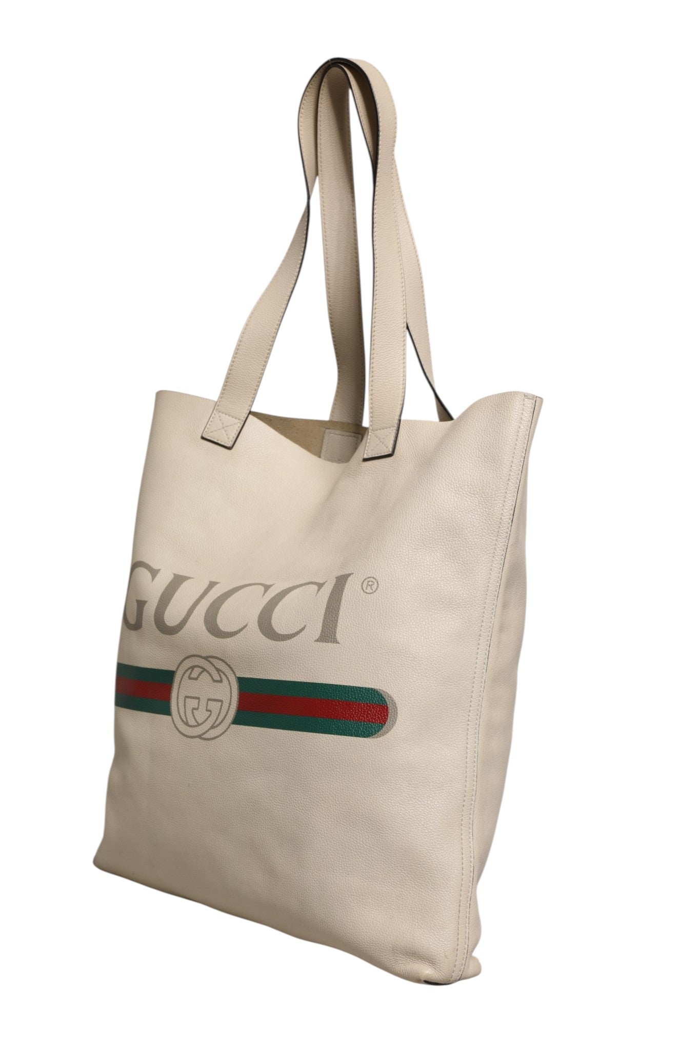 Sac cabas Gucci blanc à imprimé logo Web Sherry