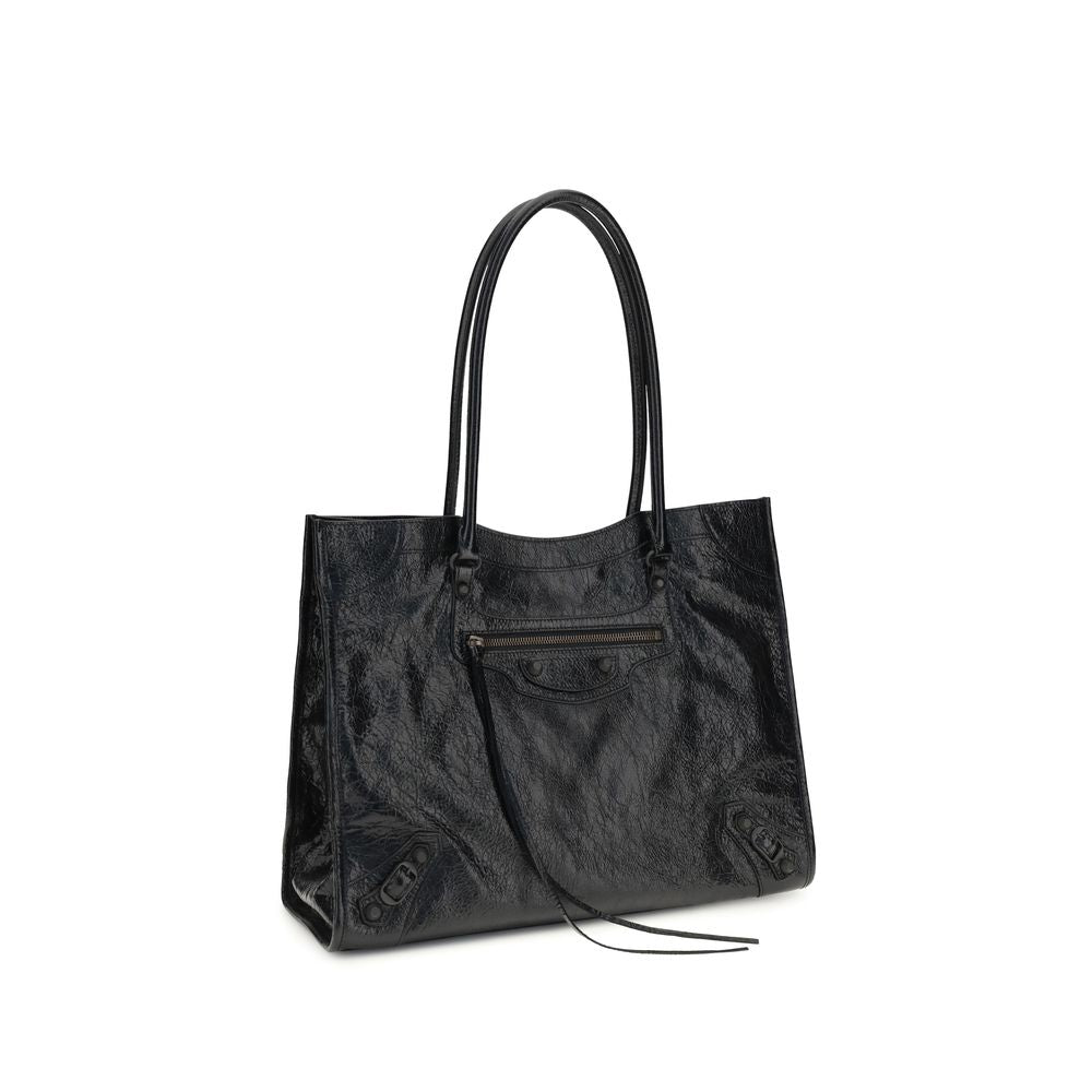 Schultertasche aus schwarzem Leder Ovis Aries