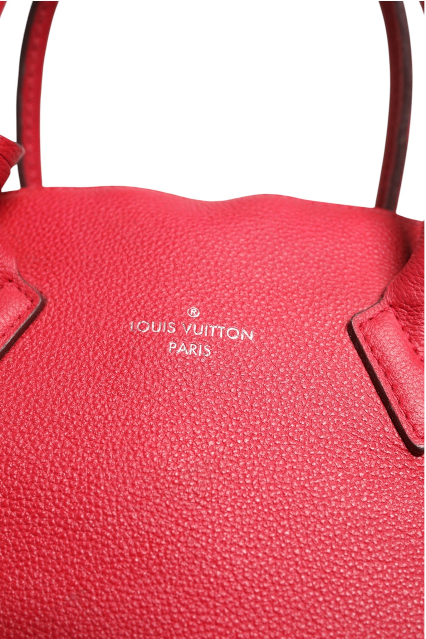Red Leather Soft Lockit MM Crossbody Bag