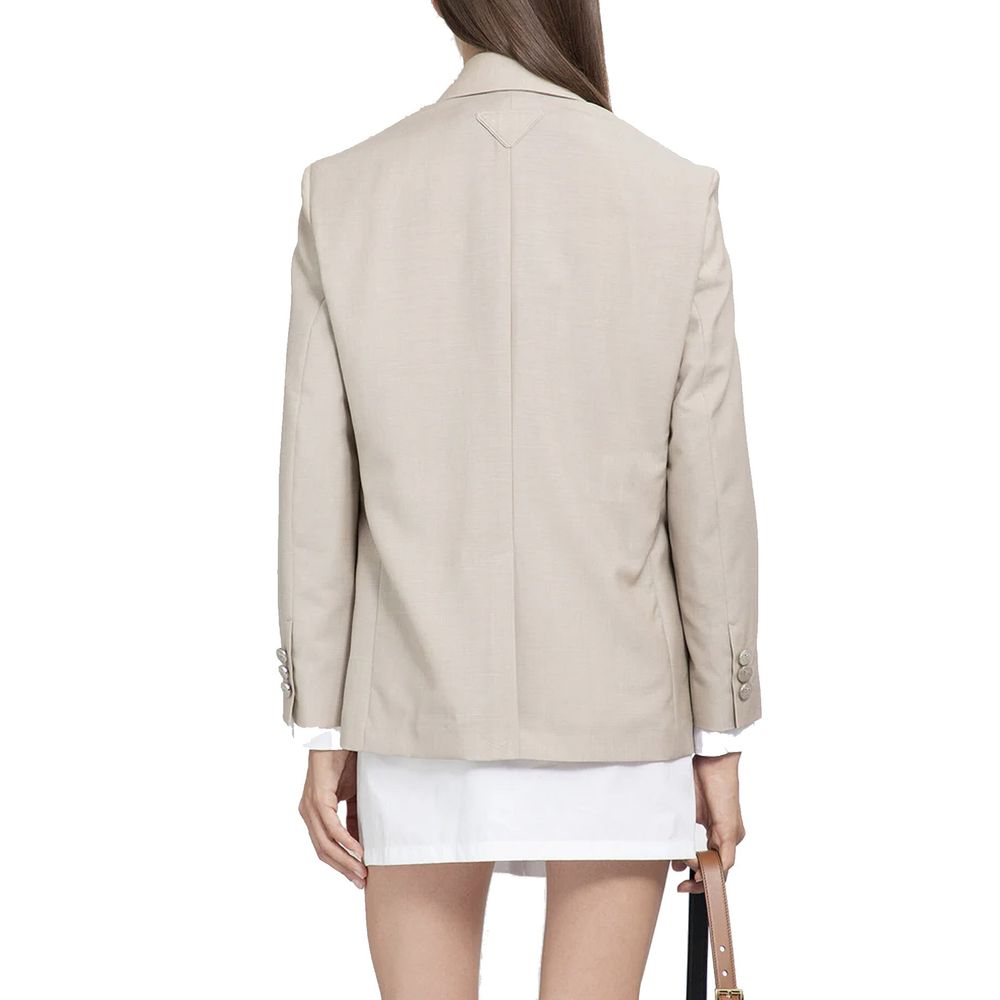 Blazer Prada en mohair beige