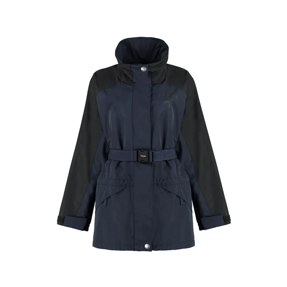 Blaue Polyamid-Shelljacke