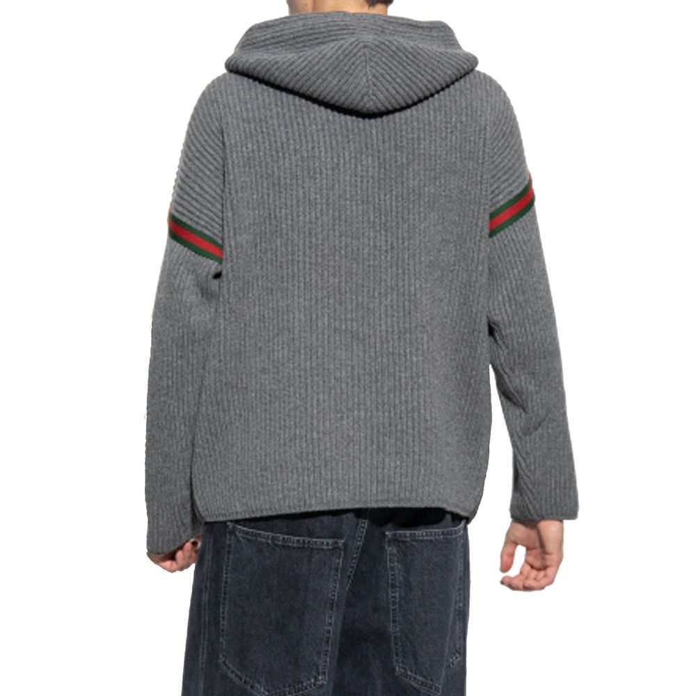 Sweat-shirt en cachemire gris Gucci