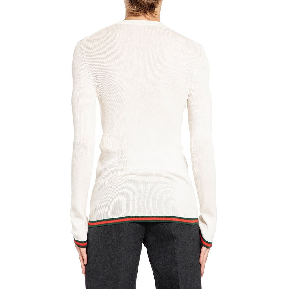 Gucci T-Shirt aus weißer Seide