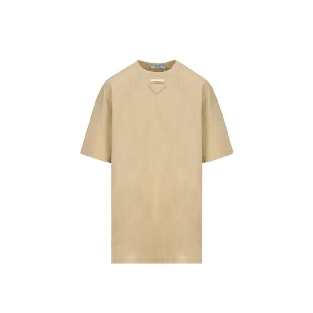 Beige Cotton Oversize Sportswear Top