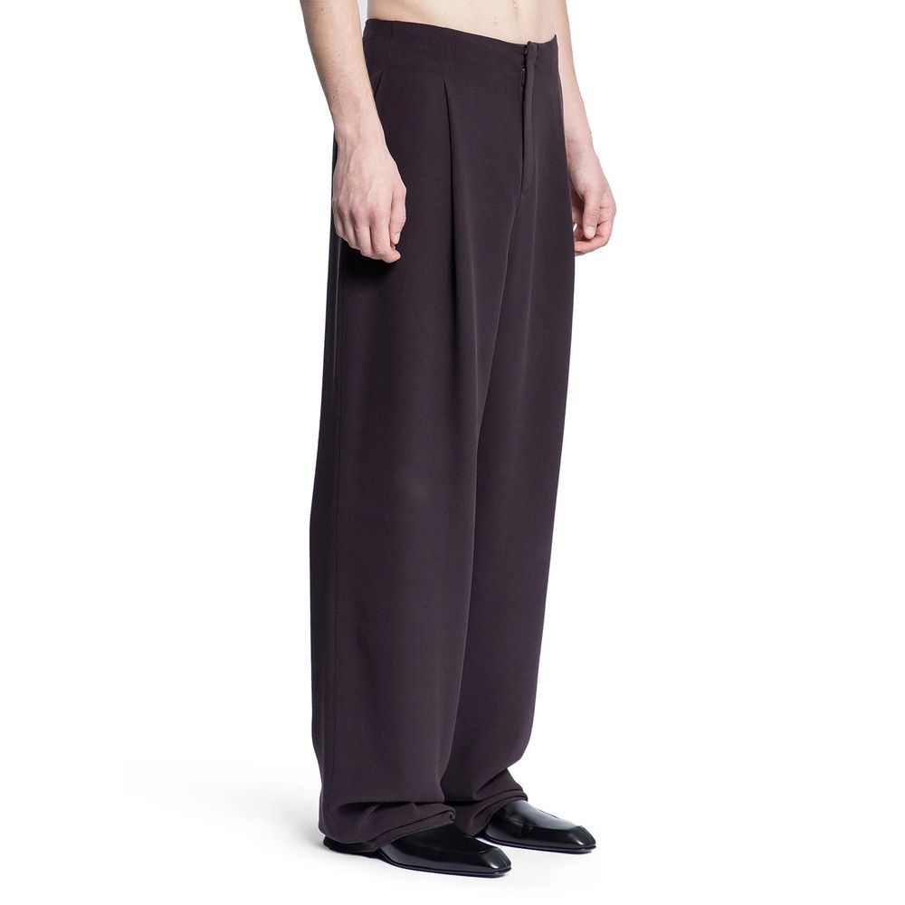 Saint Laurent Brown Silk Casual Pants