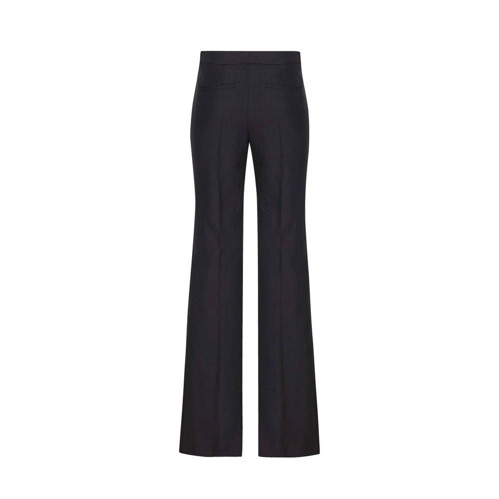 Graue Wollhose mit Haken- und Reißverschluss