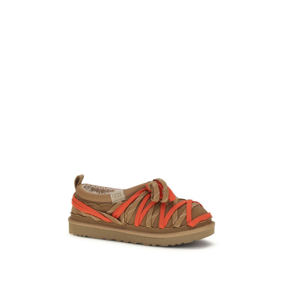 Multicolor Suede Leather Lace-Up Sandals