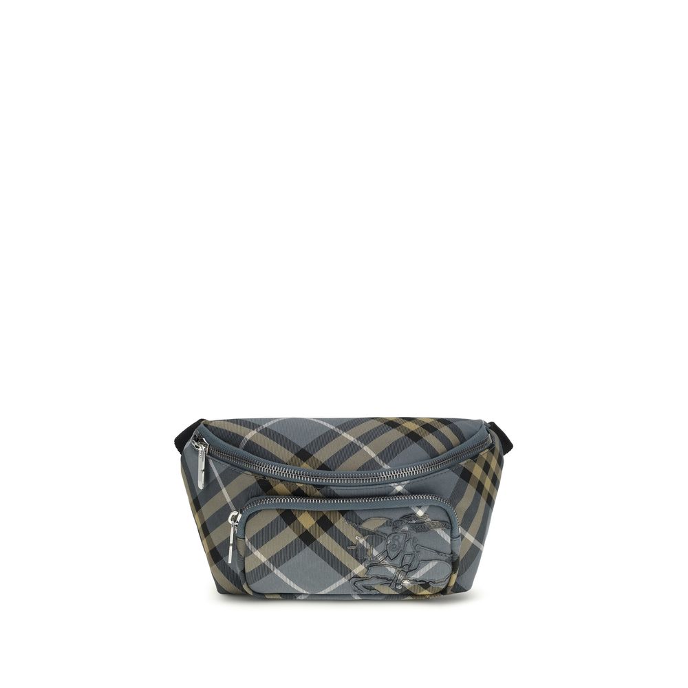 Multicolor Synthetic Clutch Bag with Archivio Check Pattern