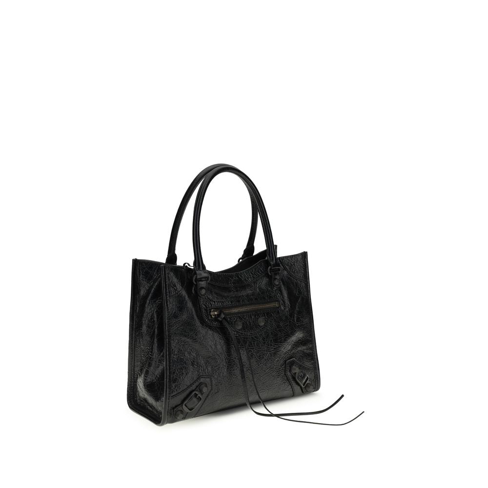 Schwarze Lederhandtasche Ovis Aries von Balenciaga