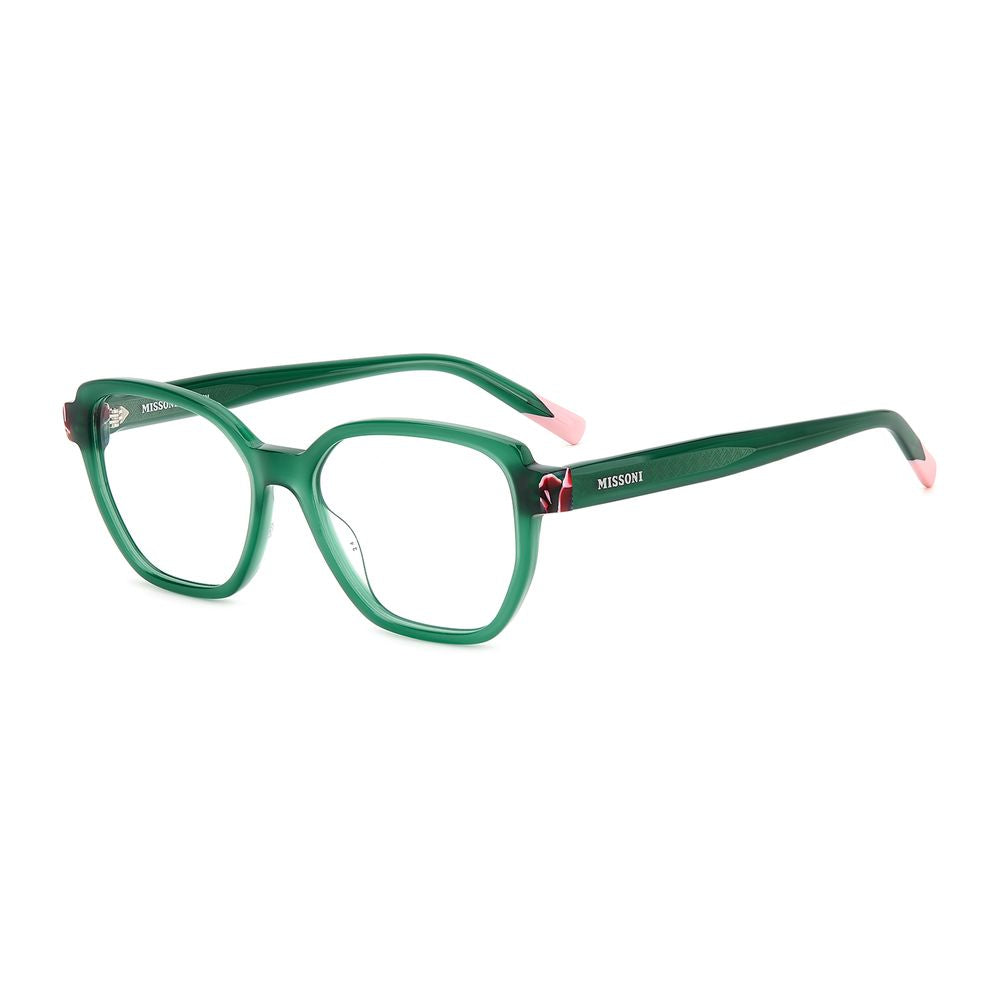 Green Synthetic Square Glasses Frames