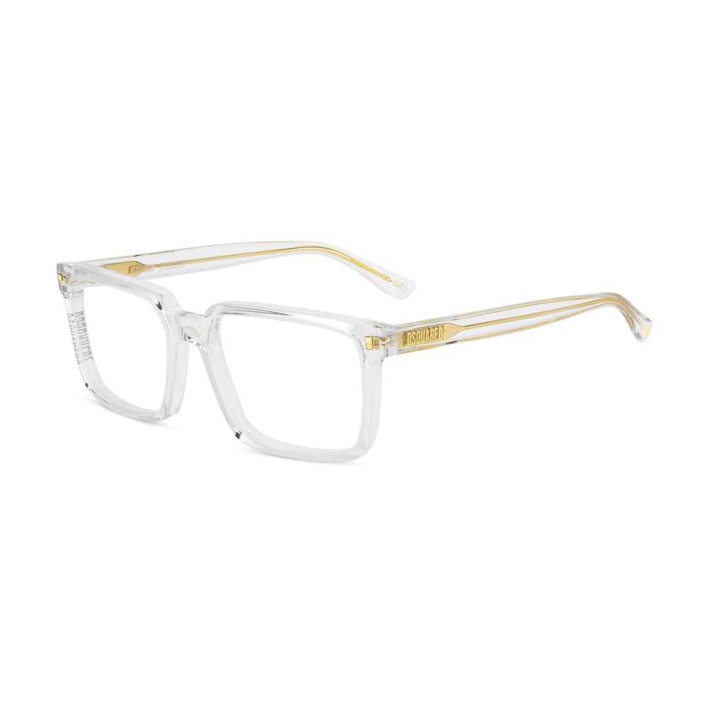Transparent Synthetic Full-Rim Rectangle Glasses