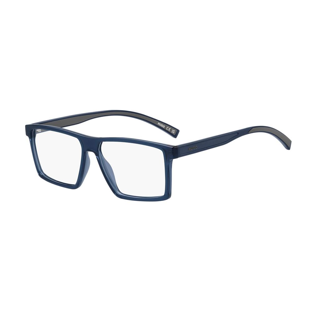 Blaue quadratische Vollrandbrille aus Kunststoff