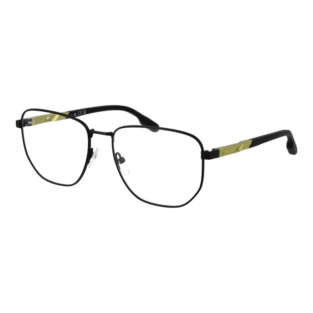 Schwarze Brille mit Kunststoff-Metallgestell und quadratischer Vollrandfassung