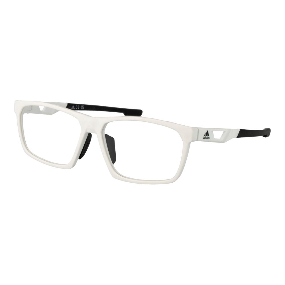 Weiße Vollrand-Rechteckbrille aus Kunststoff