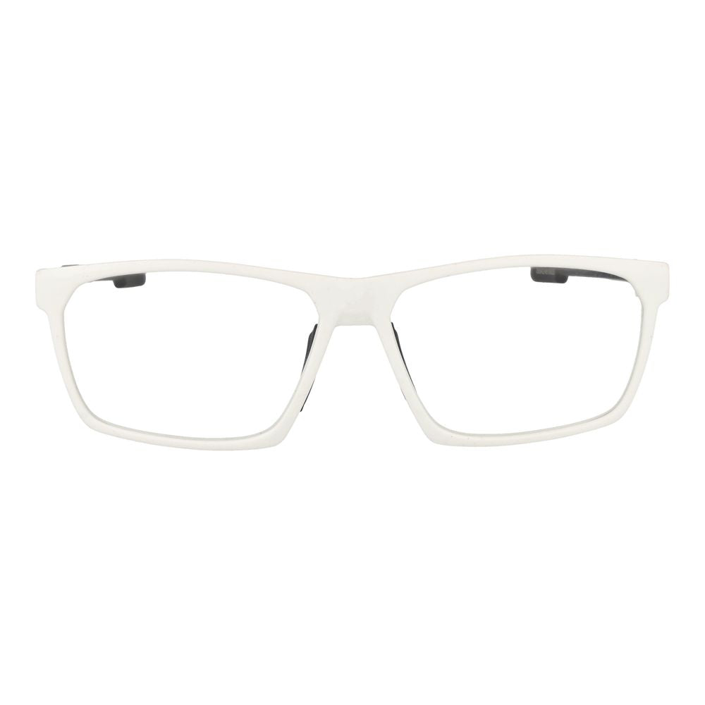 Weiße Vollrand-Rechteckbrille aus Kunststoff