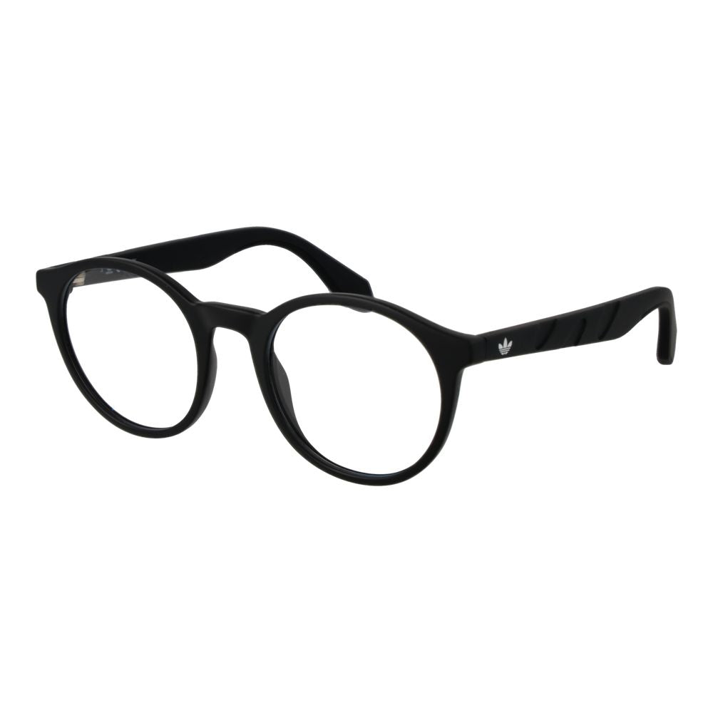 Black Synthetic Round Full-Rim Glasses