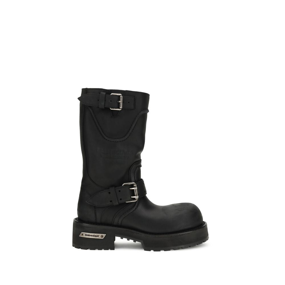 Schwarze Leder-Schnürstiefel „Venom“ von Balenciaga