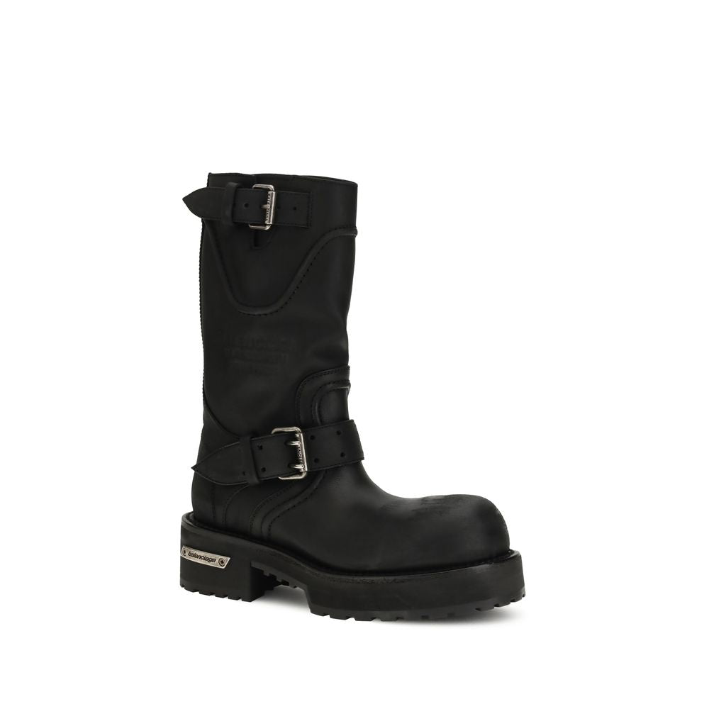 Schwarze Leder-Schnürstiefel „Venom“ von Balenciaga