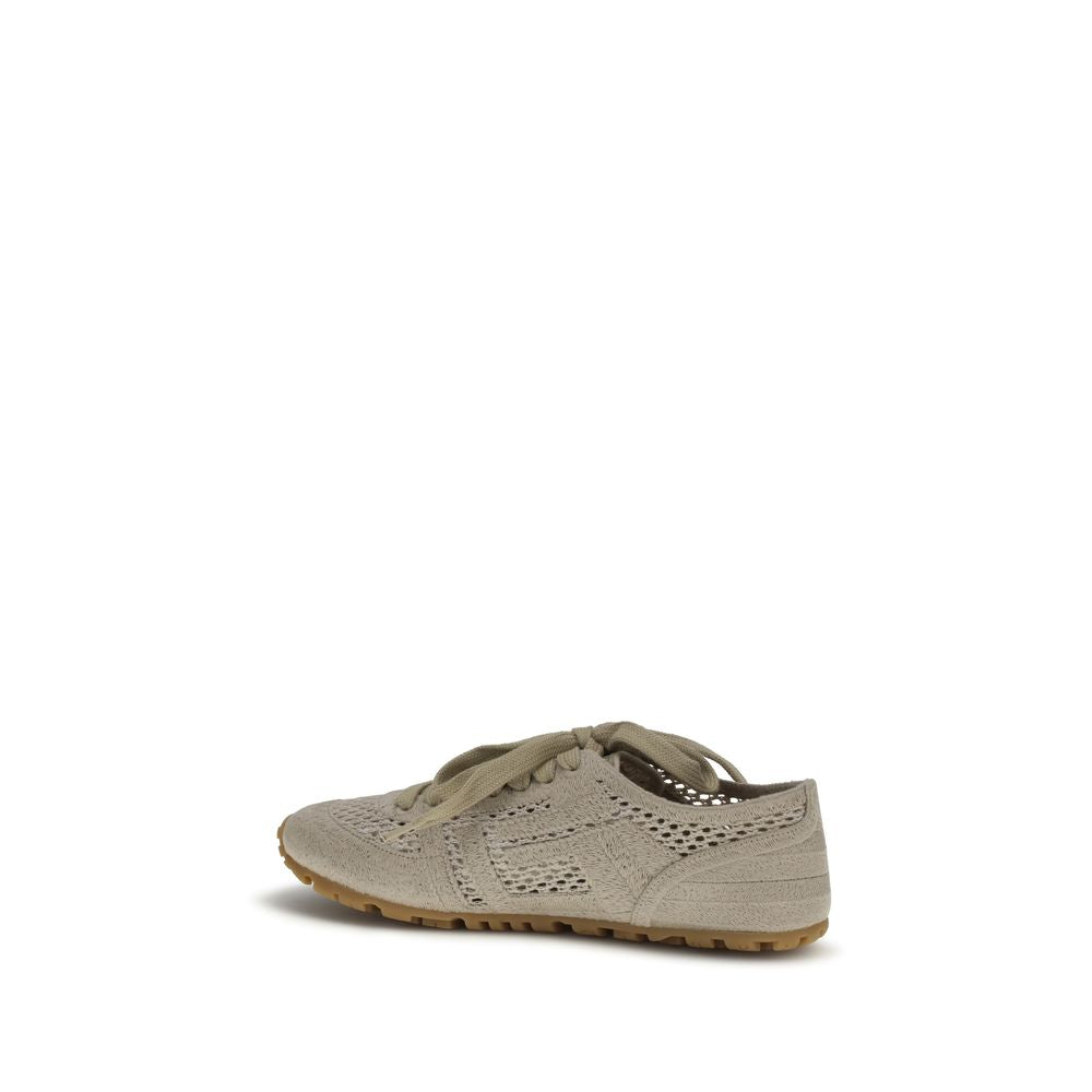 Beige Cotton Balmain Racer 45 Sneakers