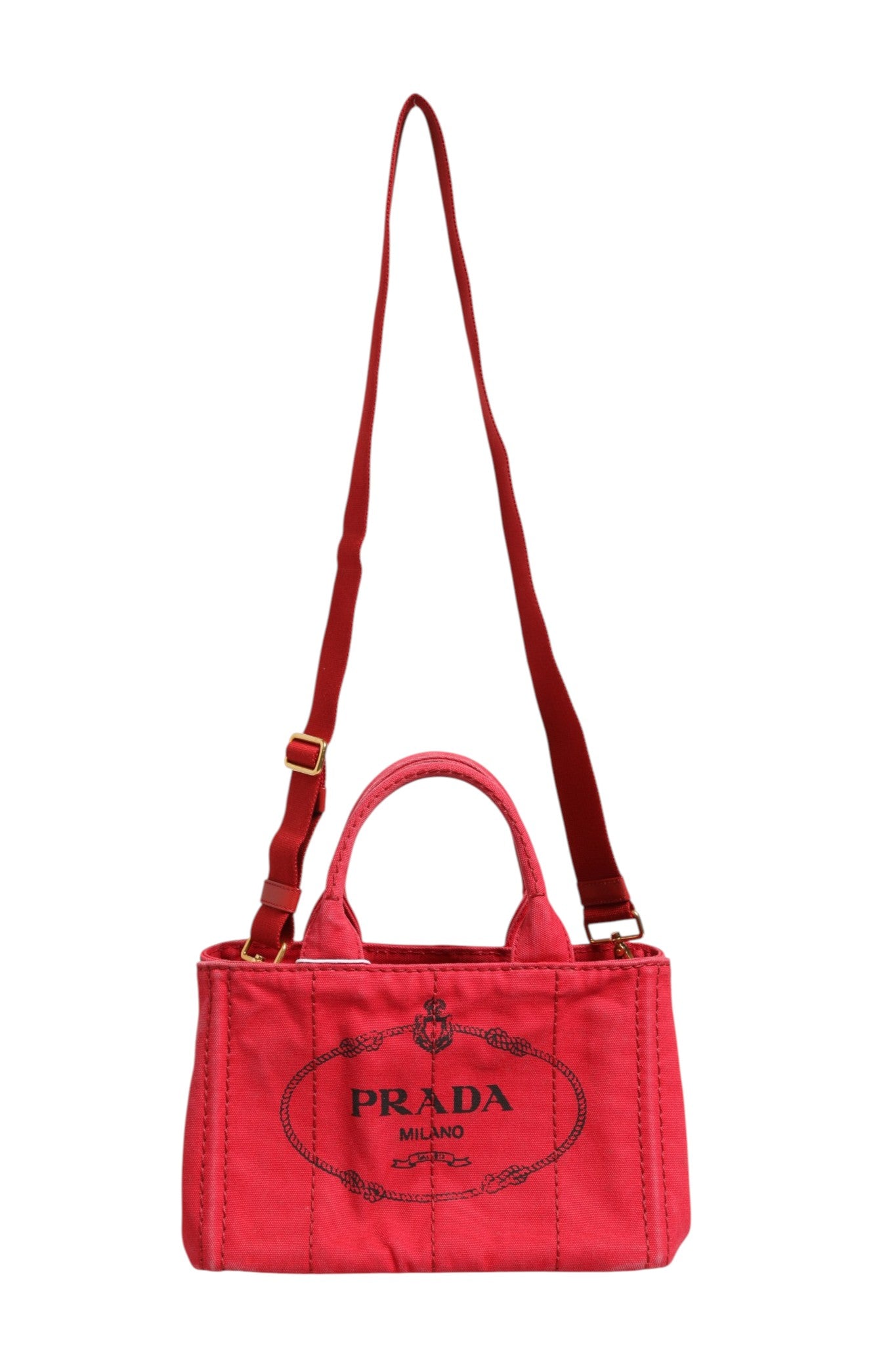 Pink Canapa Mini Canvas-Tragetasche mit Riemen