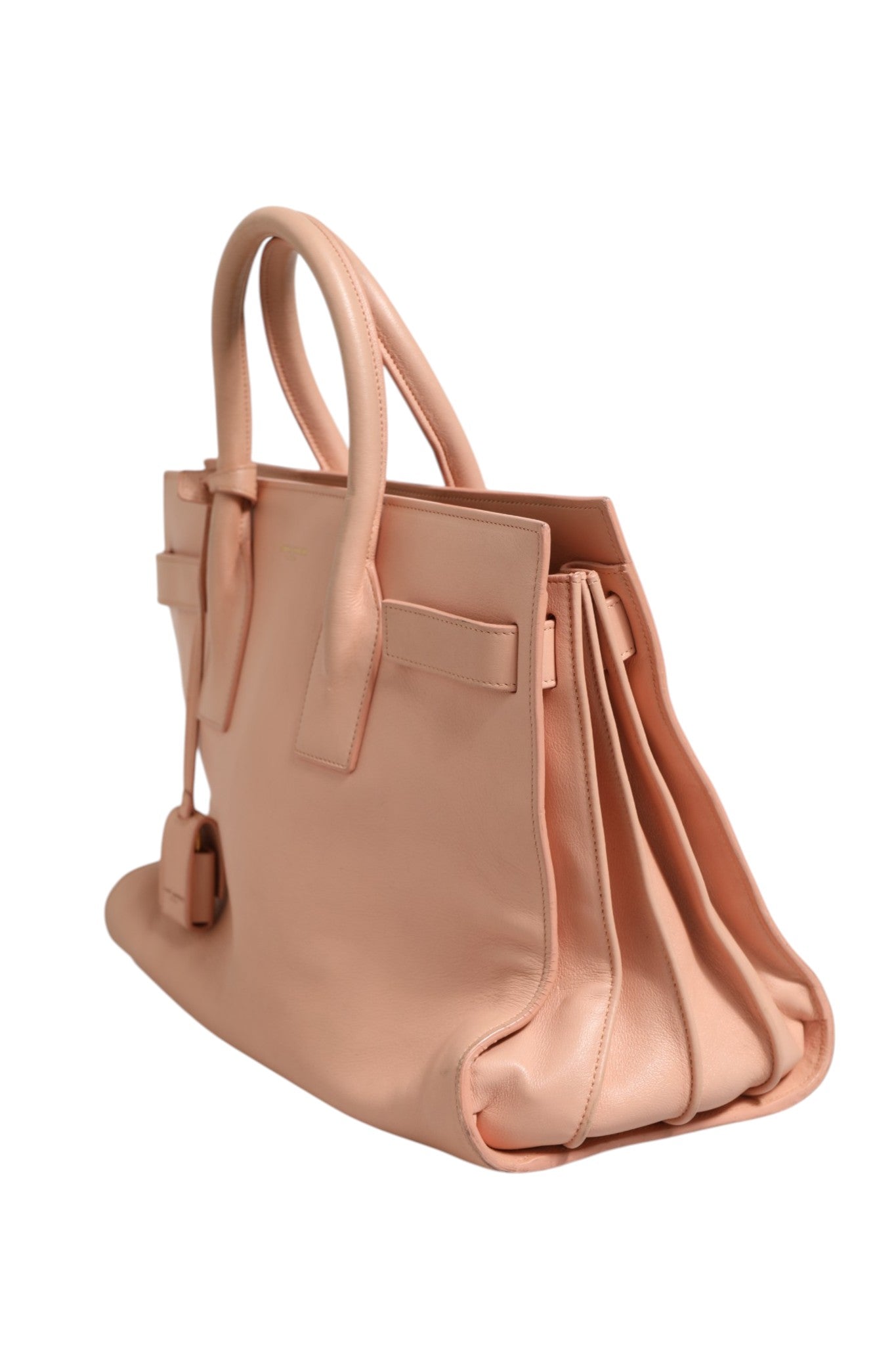 Pink Nano Sac De Jour Leather Shoulder Bag with Strap