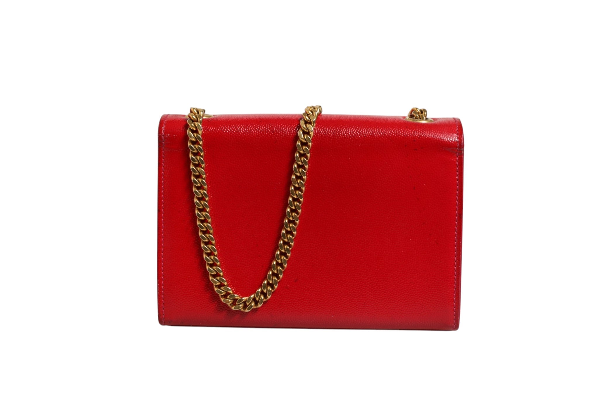 Sac bandoulière Saint Laurent Kate en cuir rouge