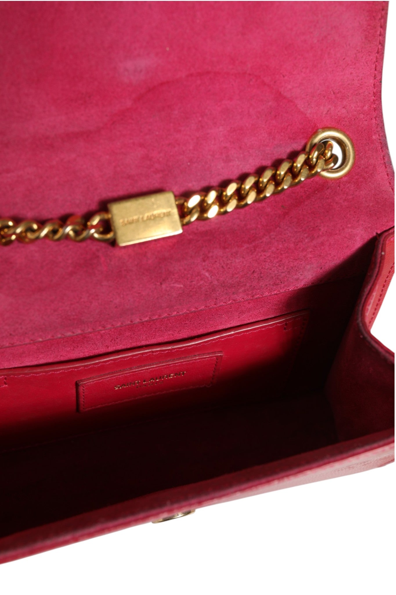 Sac bandoulière Saint Laurent Kate en cuir rouge