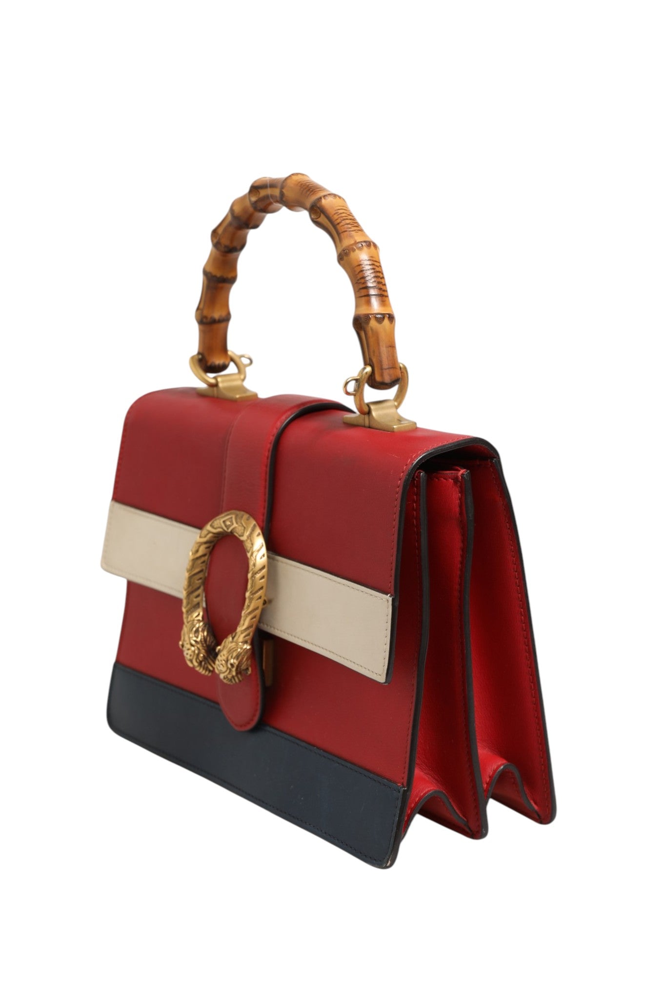 Gucci Dionysus Bambus mittlere Henkeltasche Weiß Blau Rot