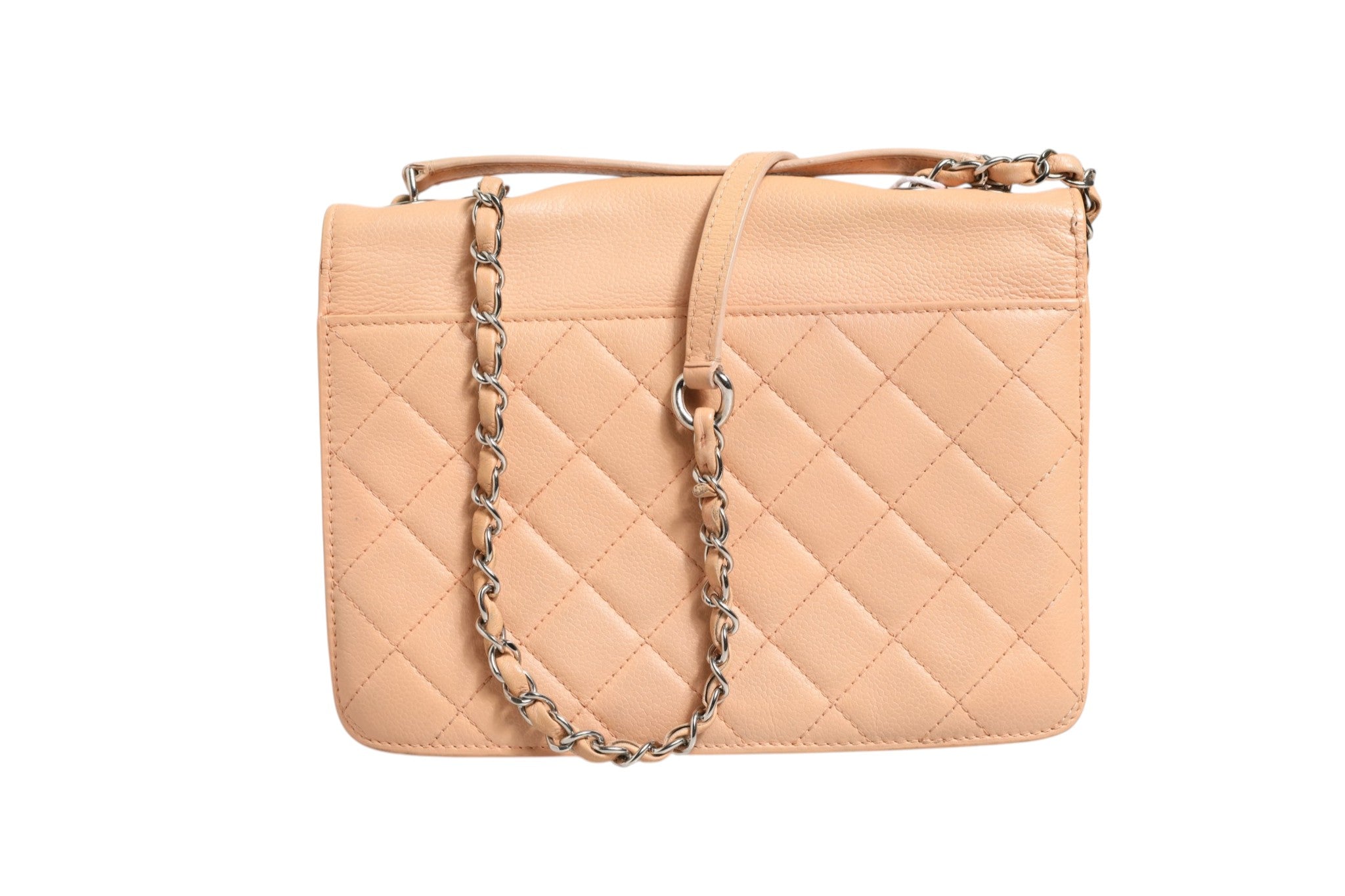 Sac à rabat Chanel en chèvre matelassé petite boîte CC