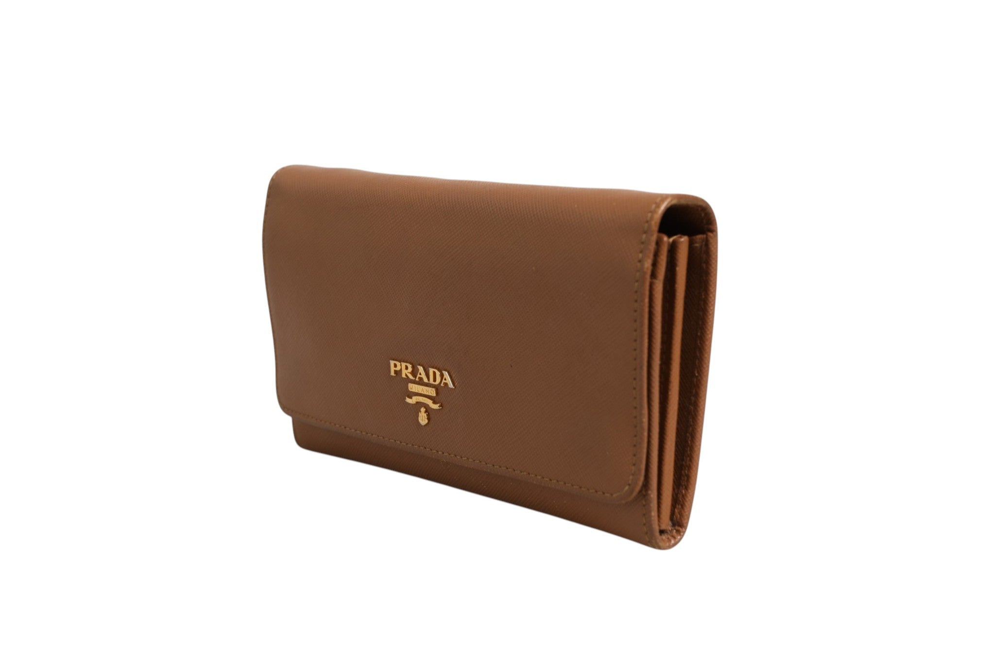 Prada Portemonnaie-Riemen in Braun und Gold