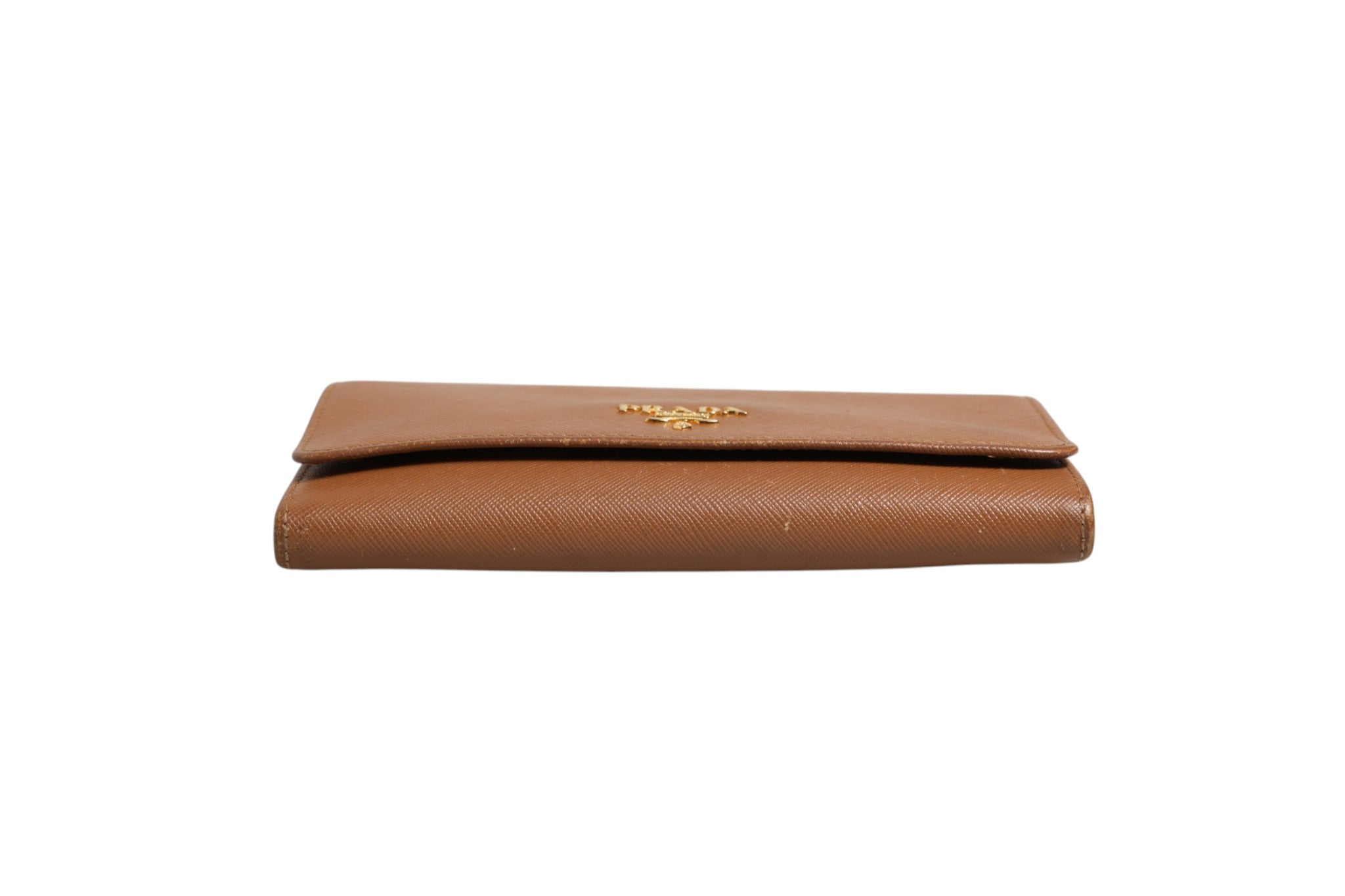 Prada Portemonnaie-Riemen in Braun und Gold