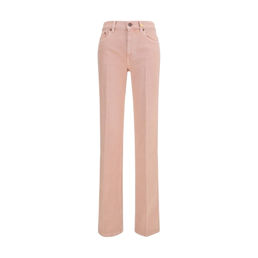 Mehrfarbige Jeans mit geradem Bein aus Baumwolle von Chloé