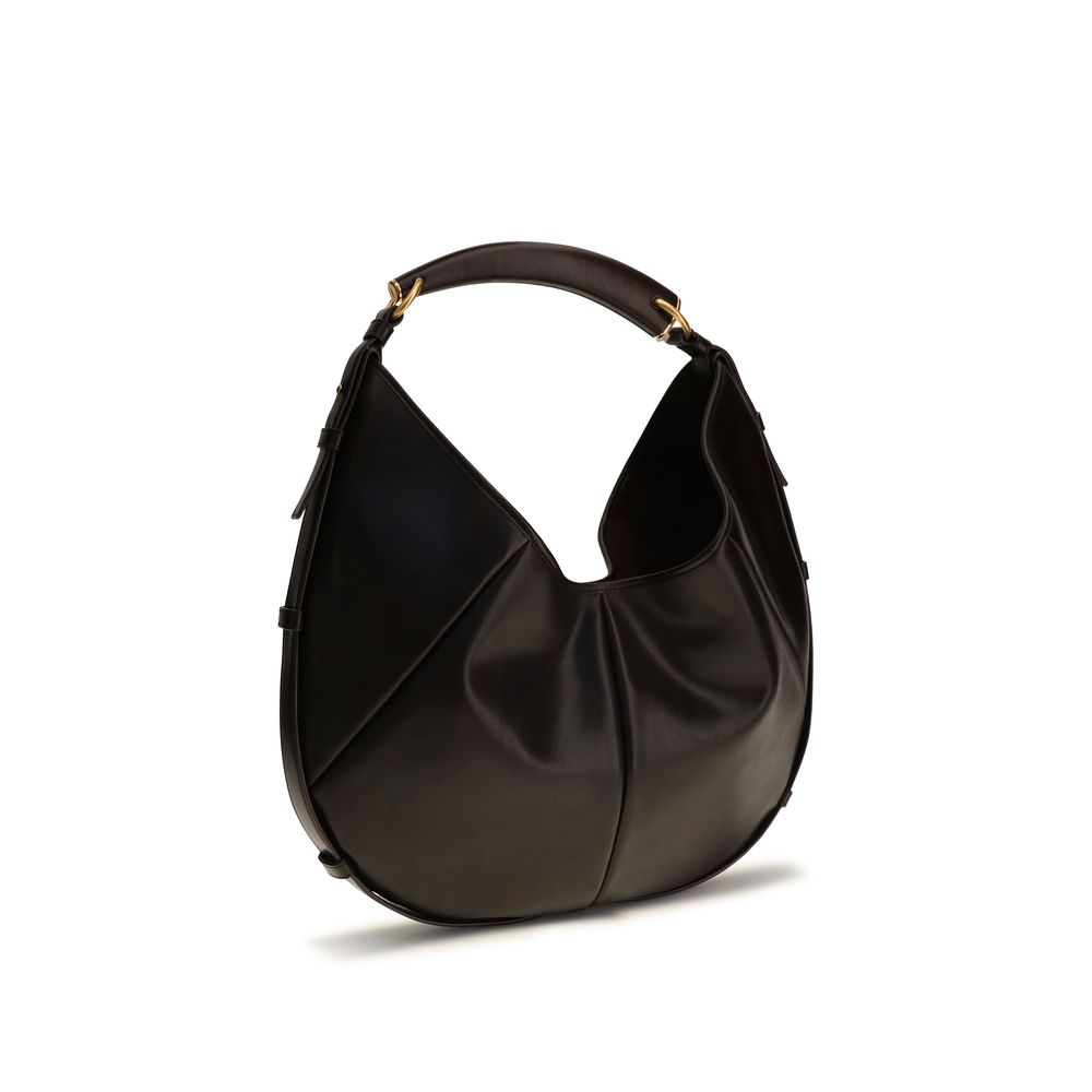 Saint Laurent Brown Calf Leather Shoulder Bag