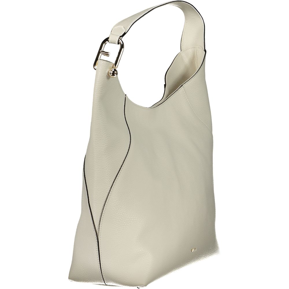 Furla White Lara Leather Shoulder Bag