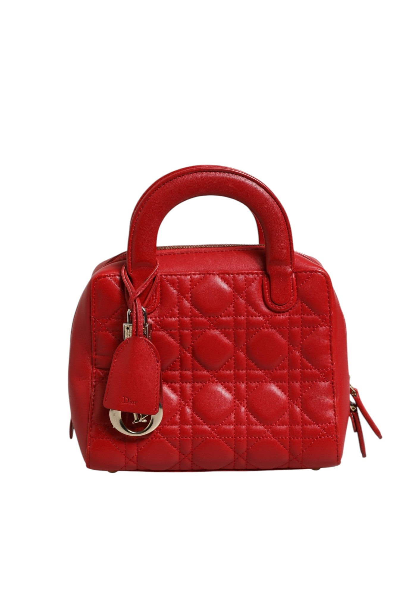 Schwarze Dior Toujours Small Ledertasche Macrocannage