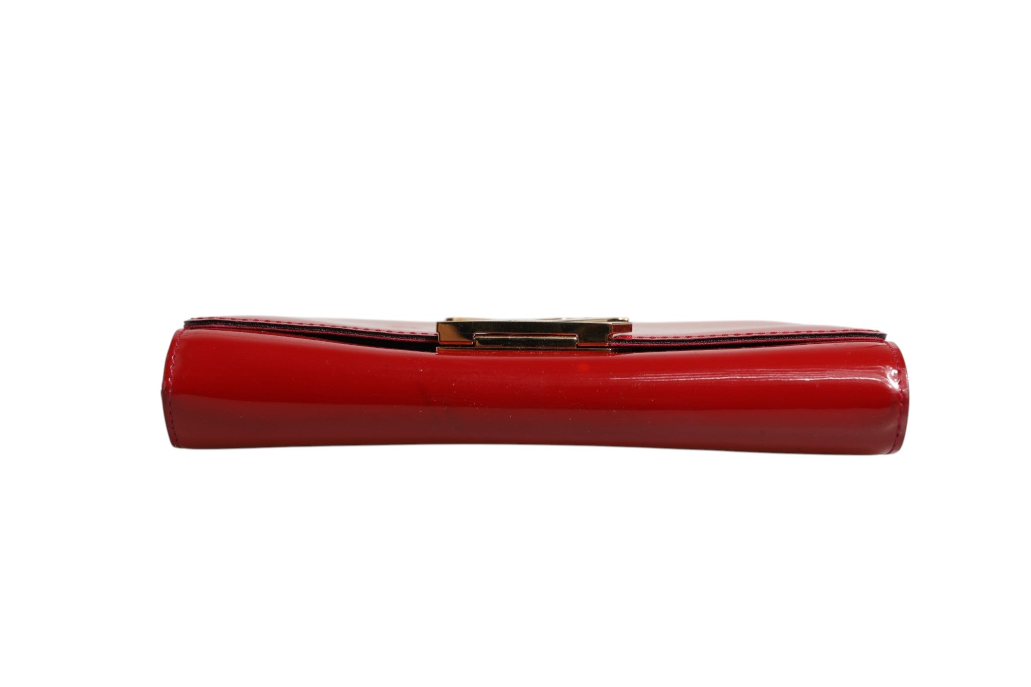 Red Louise PM Leather Wallet On Chain