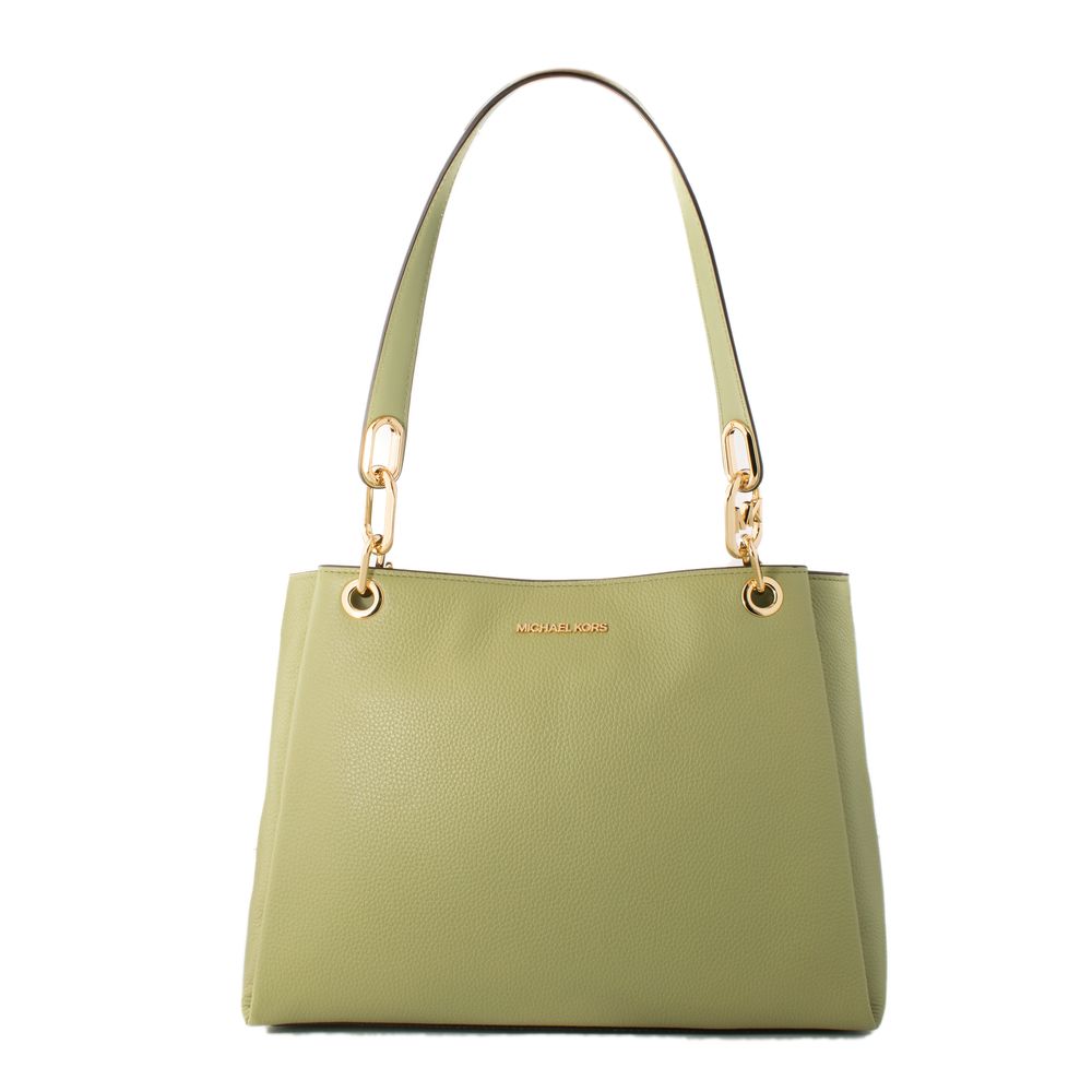 Green Leather Handbag by Michael Kors